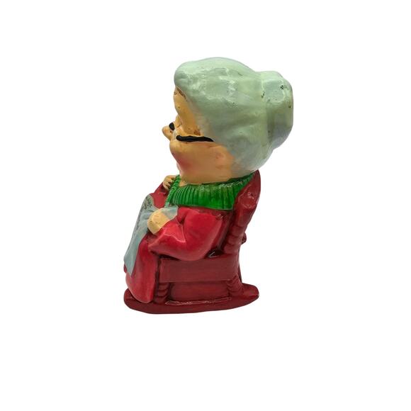 Vintage 1970s Hand painted Piggy Bank Retirement Fund Grandma Funny - Picture 2 of 5